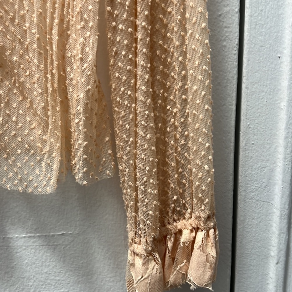 Loveshackfancy Lace Button Down Blouse. Brand New - image 5